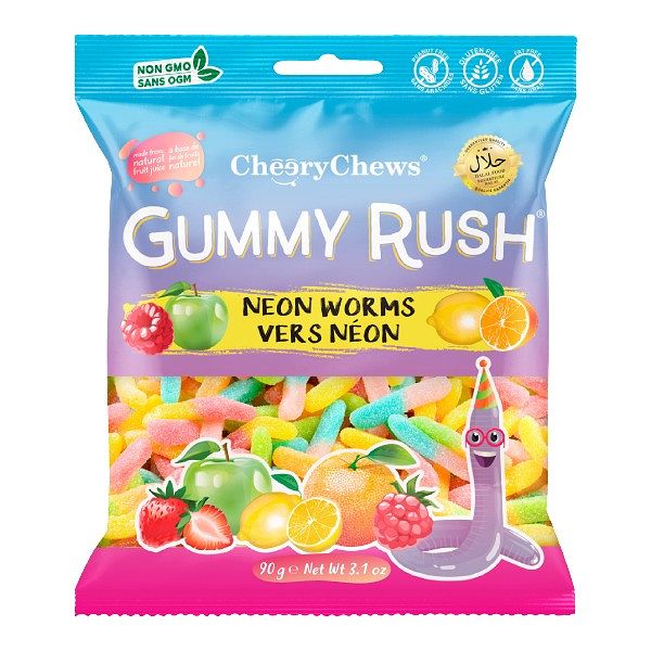 90g Bag - Neon Worms